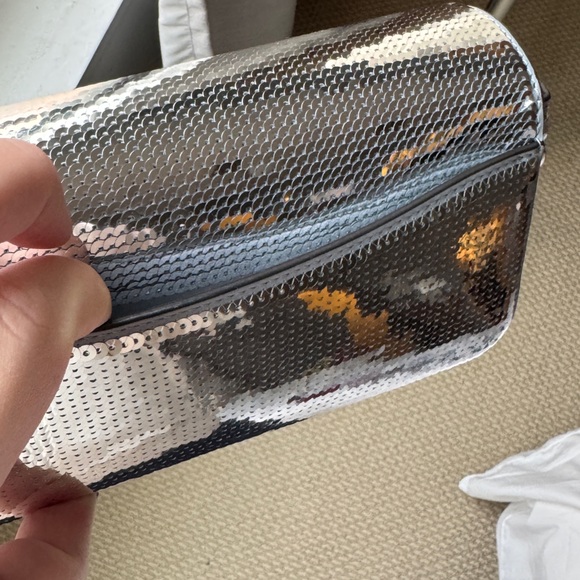 EUC Coach Sequin Studio purse style #CM426 in silver SOLD OUT ONLINE - Picture 12 of 15